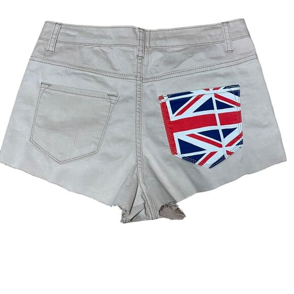 Union Jack Tan Cheeky Cutoff Shorts size 28 waist - Picture 2 of 9